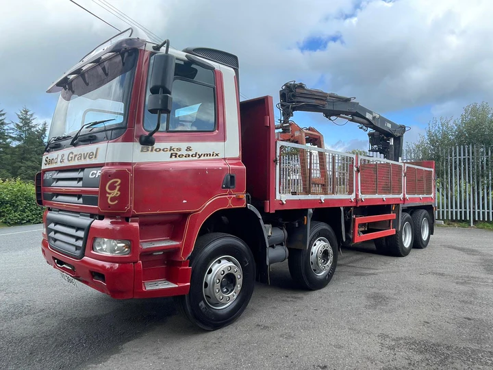 2004 DAF CF85 340 8x4 Block Grabber HIAB 166DL-2 Crane Dropside Body 